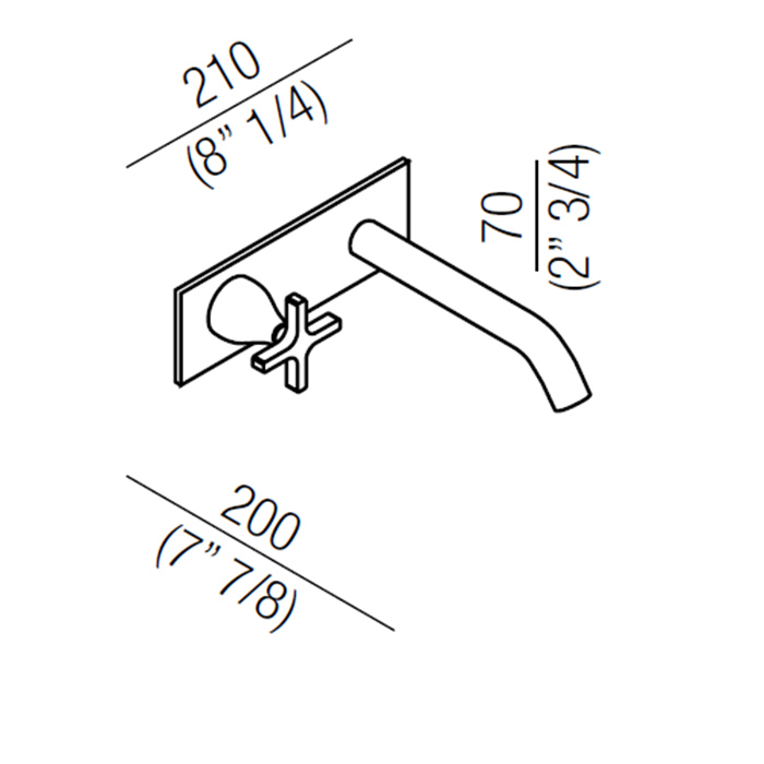 Смеситель для раковины Agape Memory AMEM334 встраиваемый ФОТО