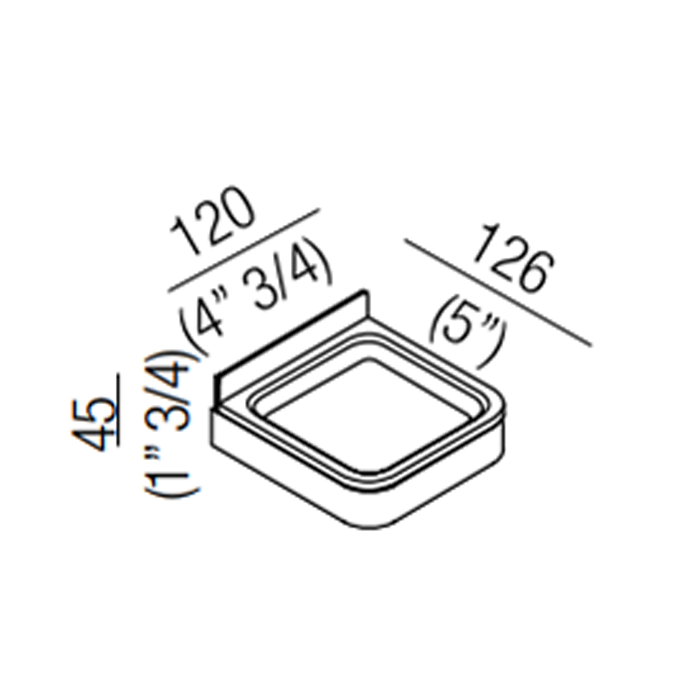 Мыльница подвесная Agape Memory AMEM851AZ 12x12,6x4,5 см ФОТО