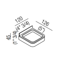 Мыльница подвесная Agape Memory AMEM851AZ 12x12,6x4,5 см схема 2