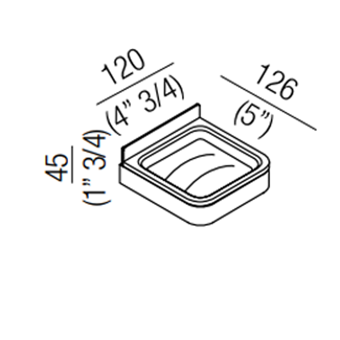 Мыльница подвесная Agape Memory AMEM854AZ 12x12,6x12,4 см ФОТО