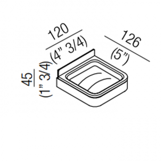Мыльница подвесная Agape Memory AMEM854AZ 12x12,6x12,4 см схема 2