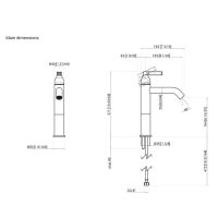 Смеситель для раковины Agape Memory mix AMIX412 на горизонтальную поверхность схема 2
