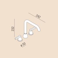 Смеситель для раковины Agape Memory mix AMIX415 на горизонтальную поверхность схема 2