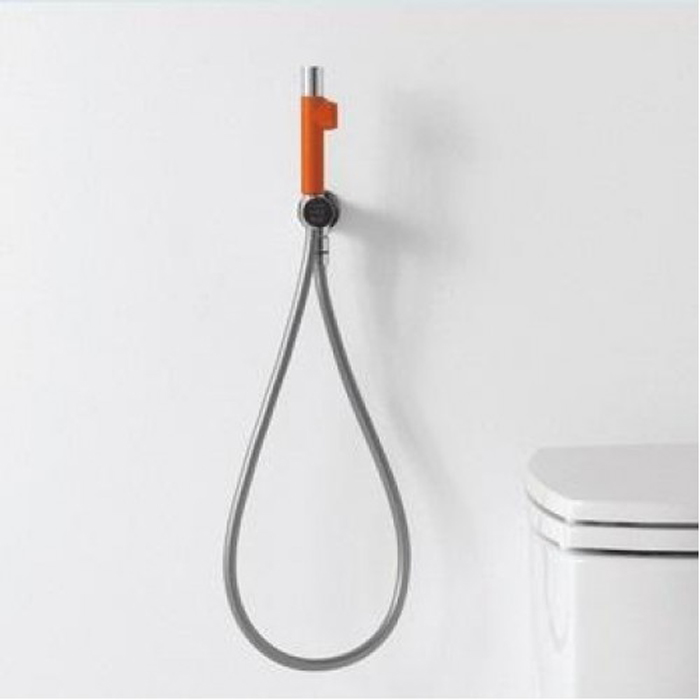 Изображение Ручная лейка для гигиенического душа Agape Al dente ARUB0916AR, с подводом воды и шлангом