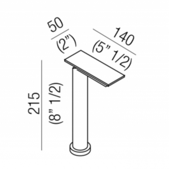 Смеситель для раковины Agape Sen ASEN0956N на горизонтальную поверхность схема 2