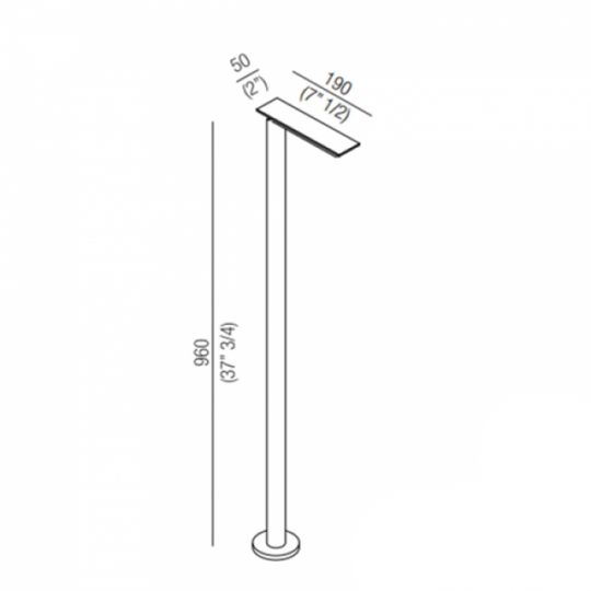 Смеситель для раковины Agape Sen ASEN0962N напольный схема 2