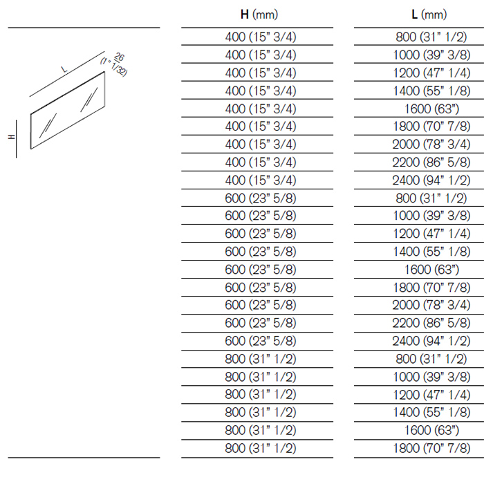 Прямоугольное зеркало Agape Nudo ASPE1240O 120x40 см ФОТО