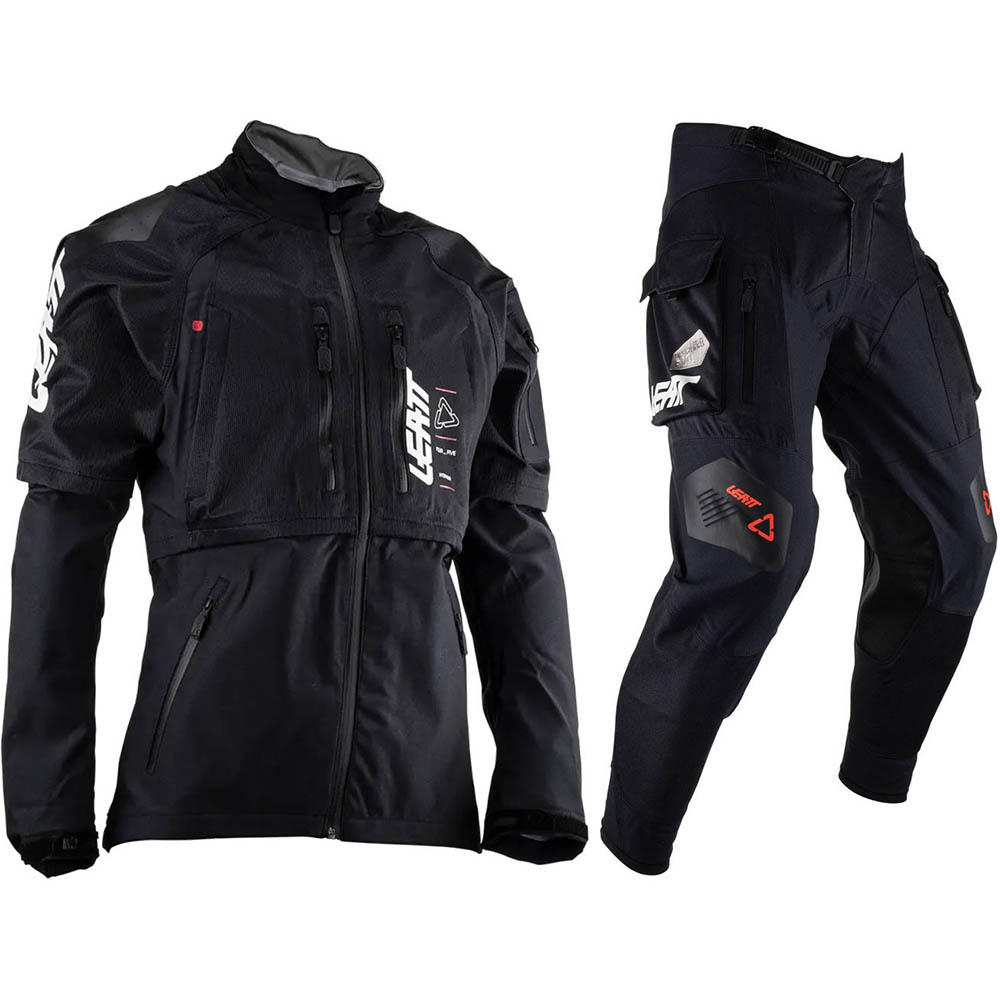 Leatt Moto 4.5 HydraDri Black (2026) мотокрутка и штаны для мотокросса