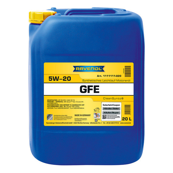 Ravenol GFE 5W-20, 20л