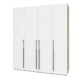 Стоун С41 Шкаф 4-х дв (Серый дуб/Белый)