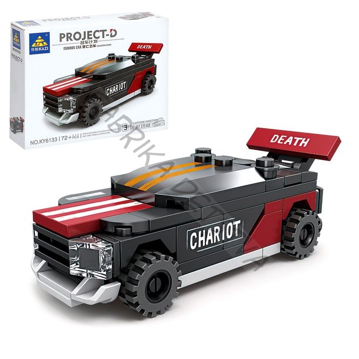 Конструктор блочный Гонка «Мощные моторы. Фурия», 72 детали