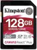 Карта памяти Kingston Canvas React Plus V60 SDXC 128 ГБ [SDR2V6/128GB]