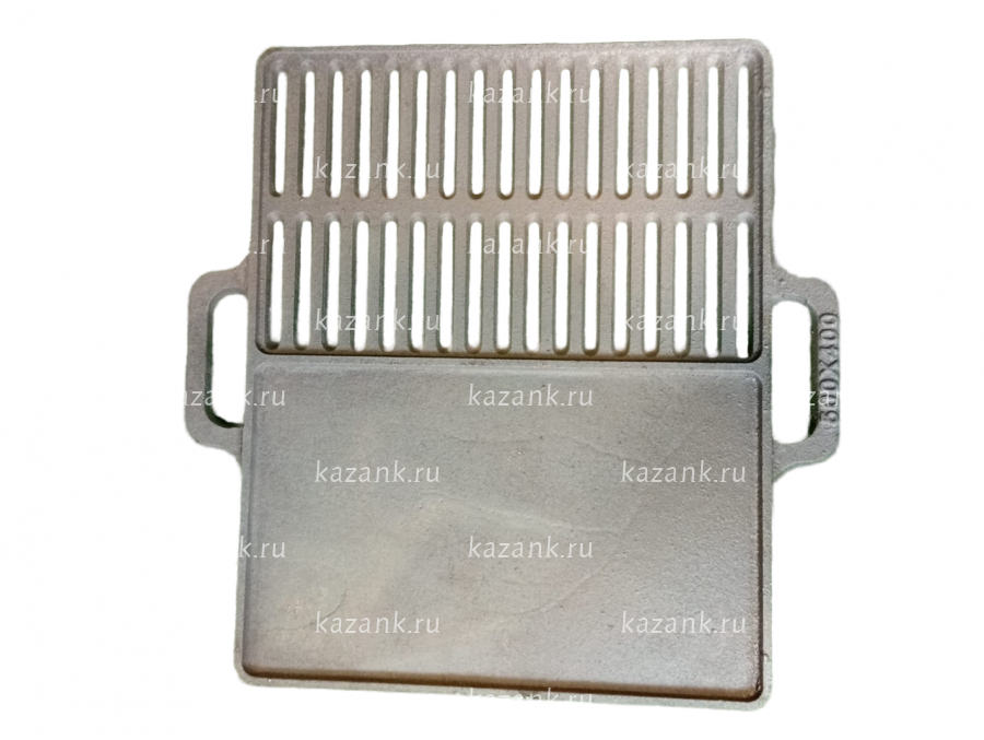 Решетка гриль с противнем 40х50см, чугун, ручки