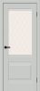 Межкомнатная Дверь ПЭТ Bravo Прима-3 White Grey Silk / White Сrystal / Браво