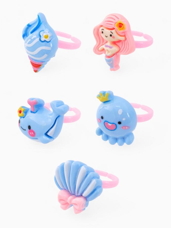 Кольцо «Выбражулька» русалка, осьминог, форма МИКС, цветное, безразмерное