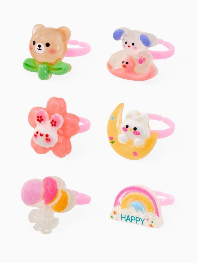 Кольцо «Выбражулька» мишка, заяц, форма МИКС, цветное, безразмерное