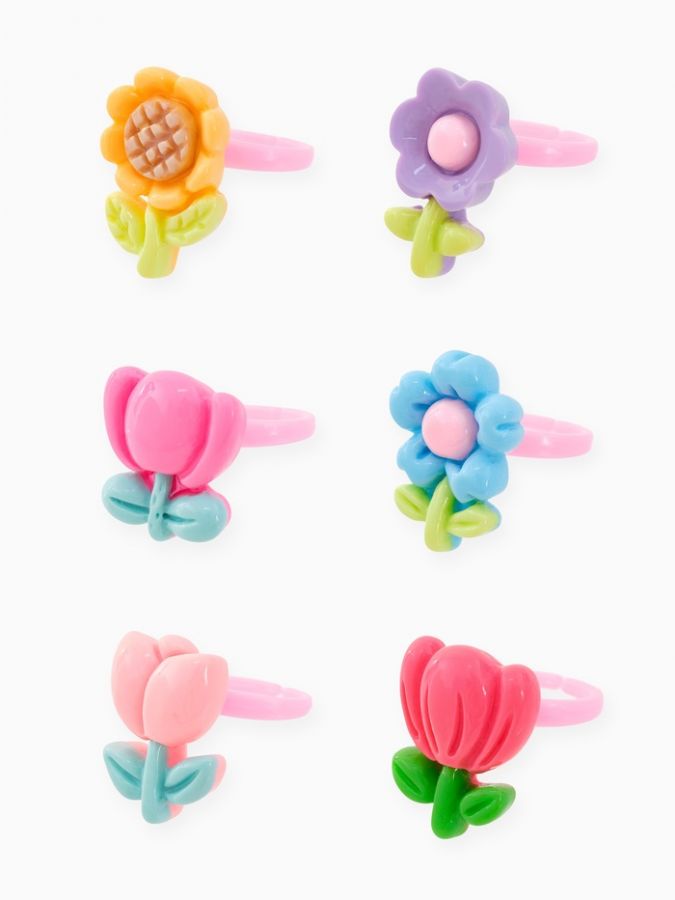 Кольцо «Выбражулька» цветы, форма МИКС, цветное, безразмерное