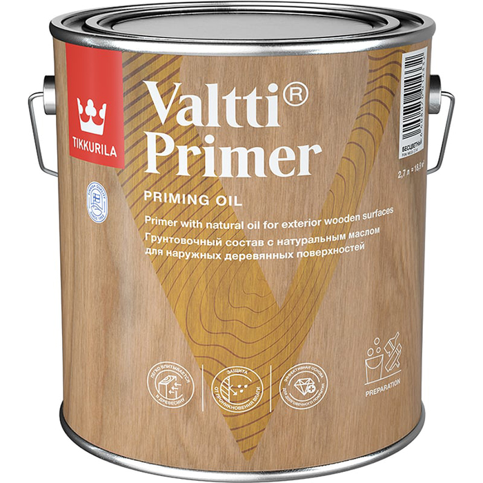 Tikkurila Valtti Primer Грунт Антисептик Содержащий Масло 2.7л