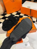 Тапочки меховые HERMES Premium