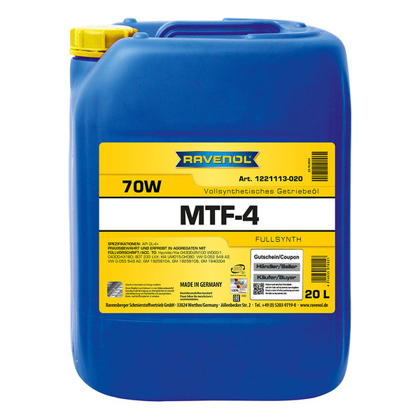 Ravenol MTF-4 70W, 20л