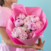 11 пионов в упаковке