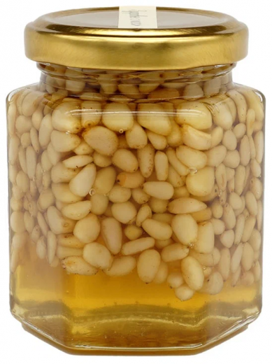 Мёд с кедровым орехом 250гр (стекло)