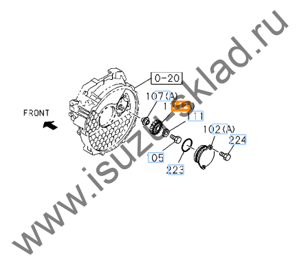 Шестерня грм/привода насоса гур 4hk1/4hg1 34 зуб nqr71/75/90/npr75