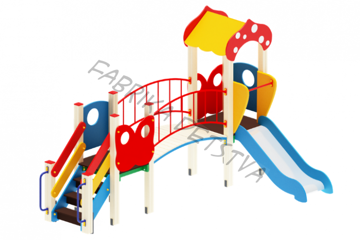 Детский игровой комплекс   Полянка Горка 750        3900х2150х2860