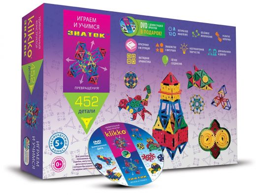 Удивительный конструктор ЗНАТОК-Klikko 452 детали