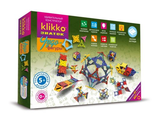 Удивительный конструктор ЗНАТОК-Klikko Чудо ФИГУРЫ 43в1 (102 детали)