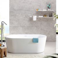 Овальная акриловая ванна ABBER AB9345-1.7 170х80 объем 180 схема 1