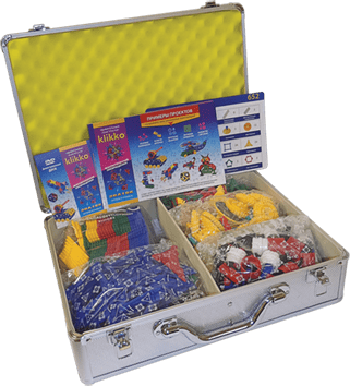 Удивительный конструктор ЗНАТОК-Klikko 652детали. Металлический кейс.