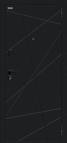 Входная Дверь Bravo Граффити-5/SBlack Букле черное/Snow Art 860x2050, 960x2050мм / Браво