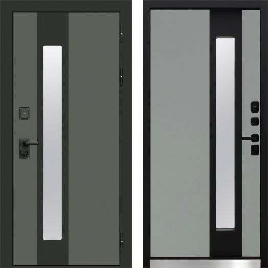 Входная дверь Termo-door Арктика Графит - Серая с терморазрывом и стеклопакетом