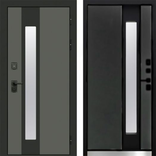 Входная дверь Termo-door Арктика Графит - Бетон темный с терморазрывом и стеклопакетом