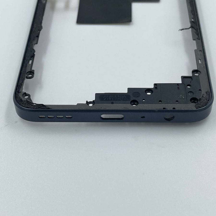 Realme 10 4G  Рамка (средняя часть) с отпечатком пальцев черная (потёртости)