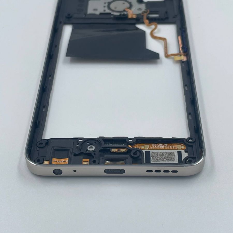 Infinix HOT 40i рамка оригинал с разбора золото  с отпечатком пальца(потёртости)