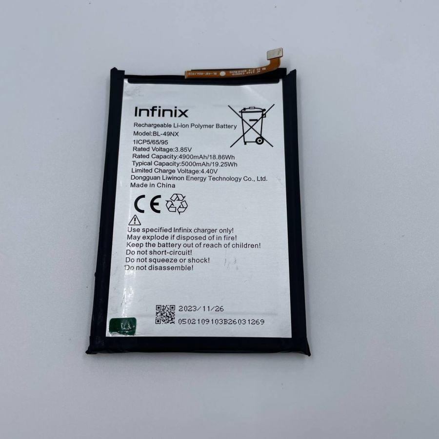 Infinix 8/8 Pro /Hot 30i/40i/Smart 7/7 HD (BL-49NX) АКБ аккумулятор оригинал с разбора