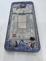 Samsung Galaxy A34 дисплей оригинал в рамке с разбора мелкие потертости голубая рамка