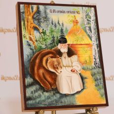 Серафим Саровский 22х28 см (рукописная икона с золочением)