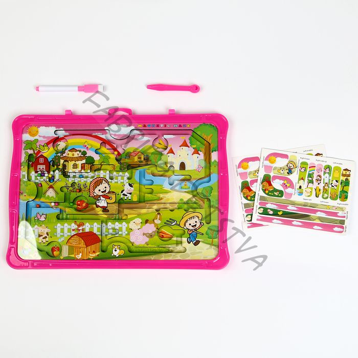 Игровой набор лабиринт «Радужная деревня», маркерная доска, 2x36x27.5 см