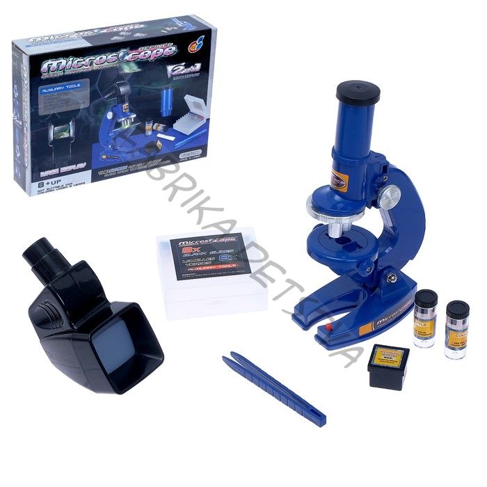 Микроскоп детский «Юный исследователь» 2 в 1, с подсветкой, сменным дисплеем и аксессуарами