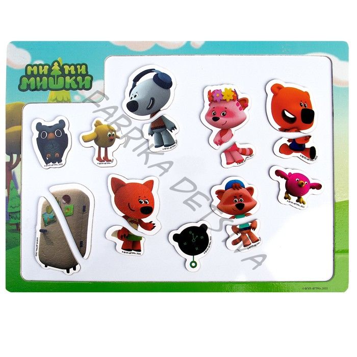 Игрушка деревянная «Ми-ми-мишки «доска магнитная 23 x 30 см