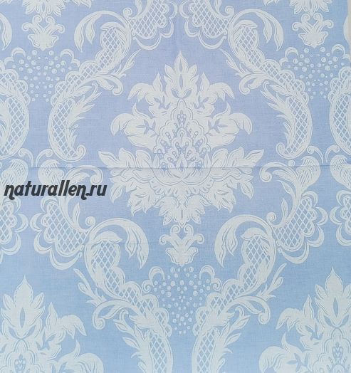 Пододеяльник двух сальный лен/хлопок (50/50) небесно голубой