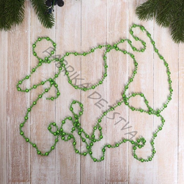 Бусы на ёлку «Шары рельефные», длина 2.7 м, d=8 мм, МИКС