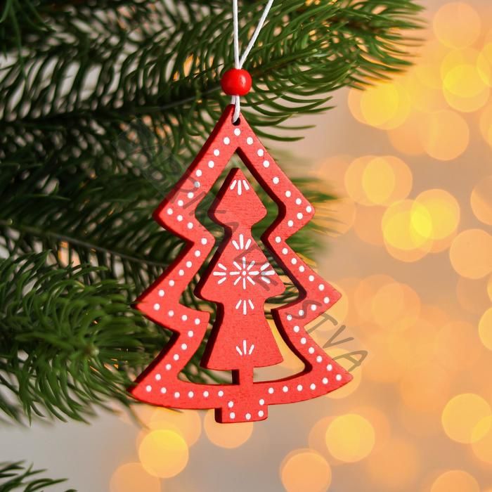 Елочная игрушка «Красочная ёлочка»