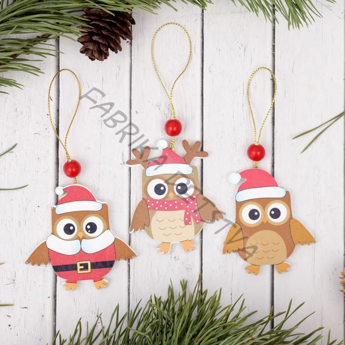 Елочная игрушка «Совята», МИКС