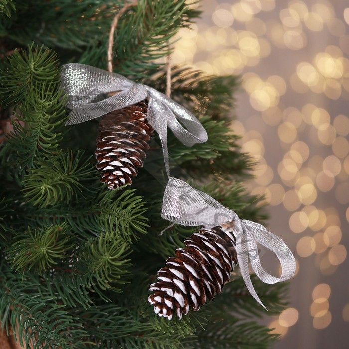 Декоративное украшение с подвеской «Шишки» 2 шт.