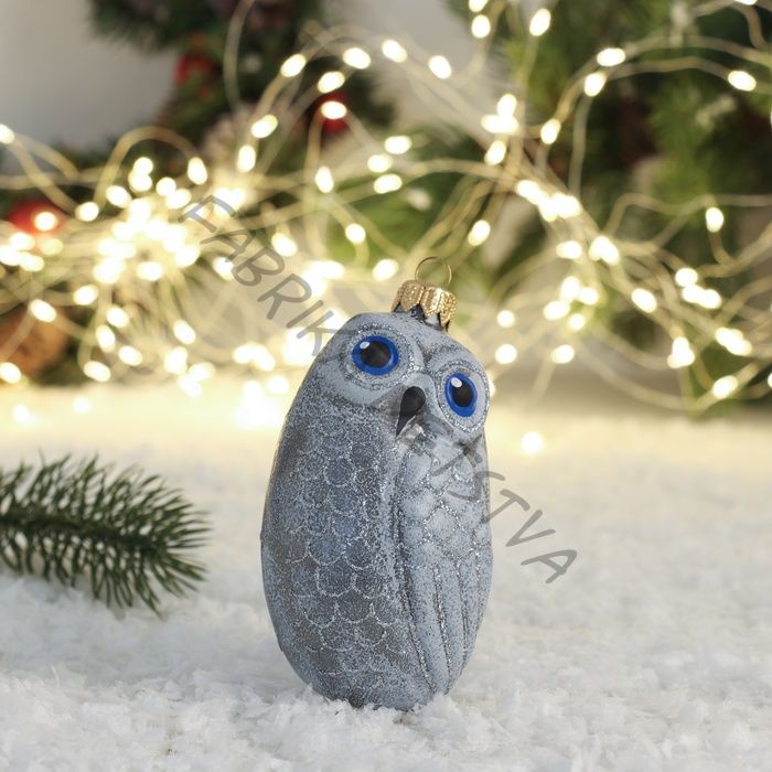 Ёлочная игрушка «Совушка» ручная роспись, h=11 см