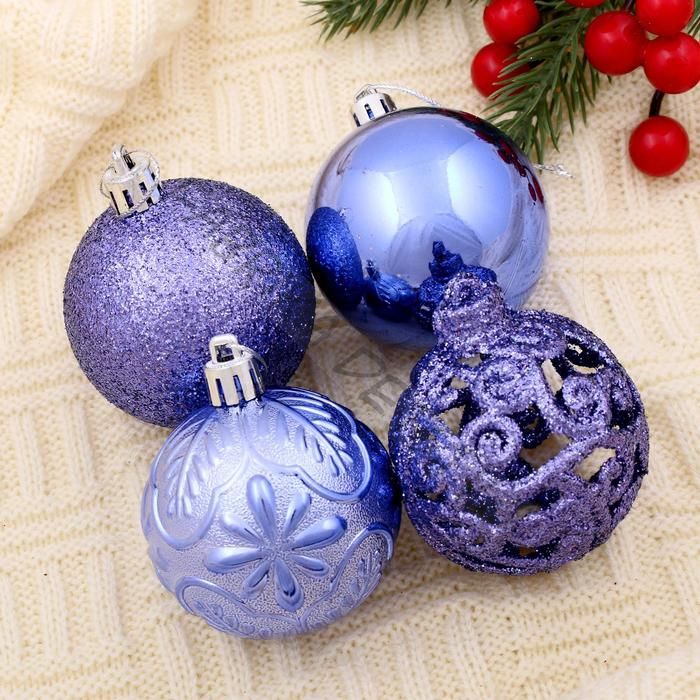 Ёлочные игрушки «Сильва», шары новогодние, d=6 см, набор 12 шт.